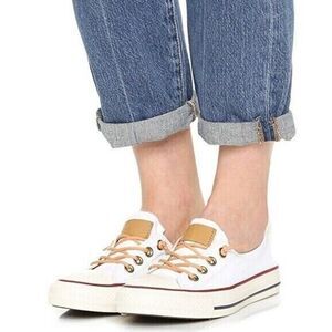 Converse Chuck Taylor All Star Women White Shoreline Slip On Low Top NEW 8